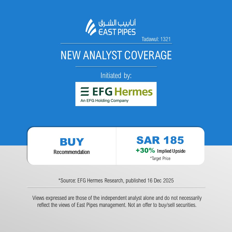 Analyst Coverage Initiation – East Pipes